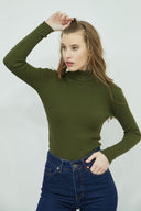Fisherman Turtleneck Sweater - Khaki