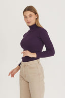 Turtleneck Sweater - Purple