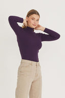 Turtleneck Sweater - Purple