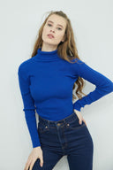 Turtleneck Sweater - royal blue