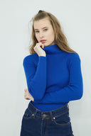 Turtleneck Sweater - royal blue
