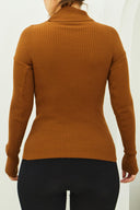 Fisherman Turtleneck Sweater - Cinnamon