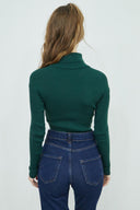 Fisherman Turtleneck Sweater - Emerald