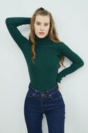 Fisherman Turtleneck Sweater - Emerald