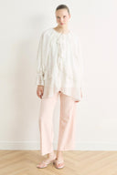 Printed Chiffon Ruffled Shirt