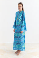 Satin Printed Yoryo Chiffon Dress