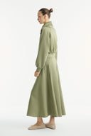 Wide Collar Zippered Scuba Skirt Set