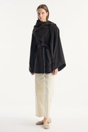 Shawl Collar Denim Zip-Up Jacket
