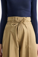 Wide-Leg Cotton Trousers