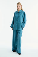 Cuffed Striped Trouser Set