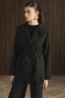 Waist-Tie Blazer Suit