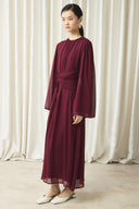 Elastic Waist Chiffon Dress