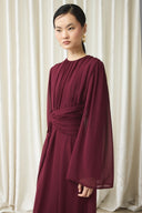 Elastic Waist Chiffon Dress