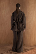 Waist Tunnel Zipper Trouser Set