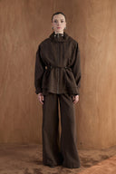 Waist Tunnel Zipper Trouser Set