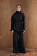Waist Tunnel Zippered Pants Set