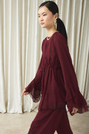 Waist-Tunnel Chiffon Set