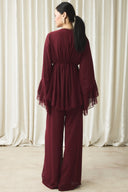 Waist-Tunnel Chiffon Set