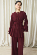 Waist-Tunnel Chiffon Set