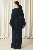 Waist-Detailed Chiffon Set