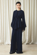 Waist-Detailed Chiffon Set