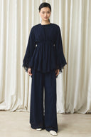 Waist-Detailed Chiffon Set
