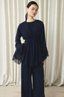 Waist-Detailed Chiffon Set