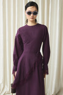 Waist-Tie Detail Voile Dress