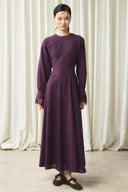 Waist-Tie Detail Voile Dress