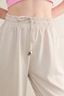 Elastic Waist Wide Leg Trousers