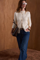 Bella Gold Buttoned Knit Cardigan
