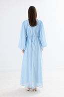 Berila Belted Ruffled Hem Dress