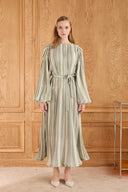 Bernadette Pleated Textured Dress