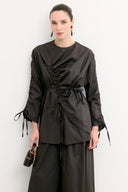 Poplin Shirt with Piping Detail