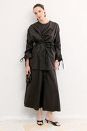 Poplin Shirt with Piping Detail