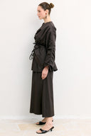 Poplin Shirt with Piping Detail