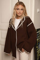 Cardigan with Piping Detail