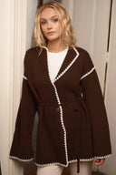 Cardigan with Piping Detail