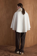 Blasro Fur-Trimmed Long Poncho