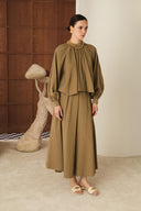 Bloom Vertical Pleated Skirt Set