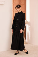 Brit Button-Down Pleated Dress