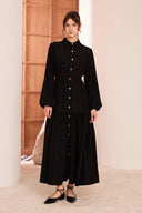 Brit Button-Down Pleated Dress