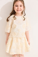 Embroidered Floral Skirt Set