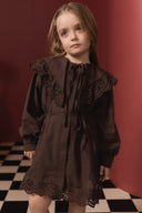 Cotton Dress with Eyelet Detail