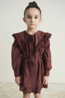 Cotton Dress with Broderie Detail