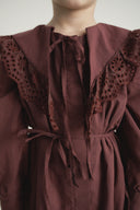 Cotton Dress with Broderie Detail