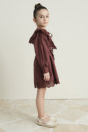 Cotton Dress with Broderie Detail