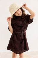 Dress with Embroidered Collar Detail