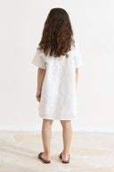 Dress with Eyelet Collar Detail