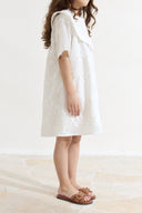 Dress with Eyelet Collar Detail